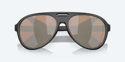 Copper Silver Mirror Polarized Glass Lenses, Matte Black Frame