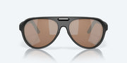 Copper Silver Mirror Polarized Glass Lenses, Matte Black Frame