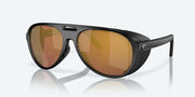 Gold Mirror Polarized Glass Lenses, Matte Black Frame