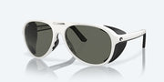 Gray Polarized Glass Lenses, Hull White Frame