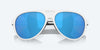 [Blue Mirror Polarized Glass Lenses, Hull White Frame]