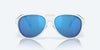 [Blue Mirror Polarized Glass Lenses, Hull White Frame]