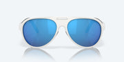 Blue Mirror Polarized Glass Lenses, Hull White Frame