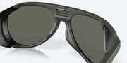 Gray Polarized Glass Lenses, Matte Olive Frame