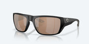 Copper Silver Mirror Polarized Glass Lenses, Matte Black Frame