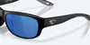 [Blue Mirror Polarized Polycarbonate Lenses, Matte Black Frame]