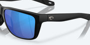 Blue Mirror Polarized Glass Lenses, Matte Black Frame