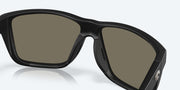 Blue Mirror Polarized Glass Lenses, Matte Black Frame