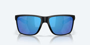 Blue Mirror Polarized Glass Lenses, Matte Black Frame