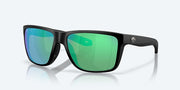 Green Mirror Polarized Glass Lenses, Matte Black Frame