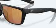 Gold Mirror Polarized Glass Lenses, Matte Black Frame