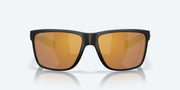 Gold Mirror Polarized Glass Lenses, Matte Black Frame