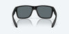 [Blue Mirror Polarized Polycarbonate Lenses, Matte Black Frame]