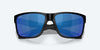 [Blue Mirror Polarized Polycarbonate Lenses, Matte Black Frame]