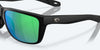 [Green Mirror Polarized Polycarbonate Lenses, Matte Black Frame]