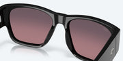 Rose Gradient Polarized Glass Lenses, Black Frame