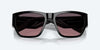 [Rose Gradient Polarized Glass Lenses, Black Frame]