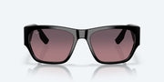 Rose Gradient Polarized Glass Lenses, Black Frame