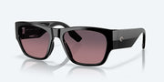 Rose Gradient Polarized Glass Lenses, Black Frame