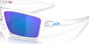 [Prizm Sapphire Polarized Lenses, Polished Clear Frame]