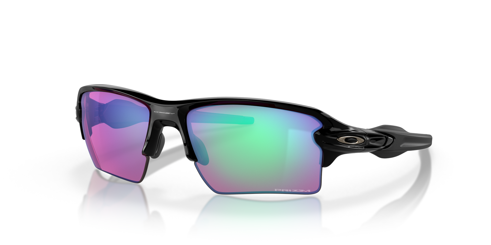 [Prizm Golf Lenses, Polished Black Frame]