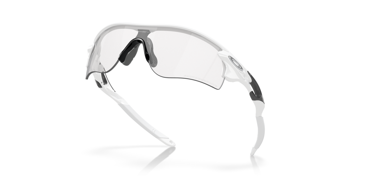 [Clear To Black Iridium Photochromic Lenses, White Out Frame]