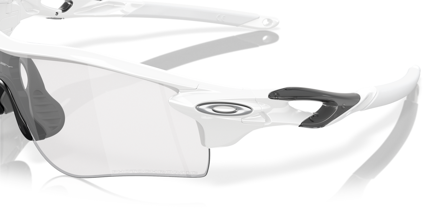 [Clear To Black Iridium Photochromic Lenses, White Out Frame]