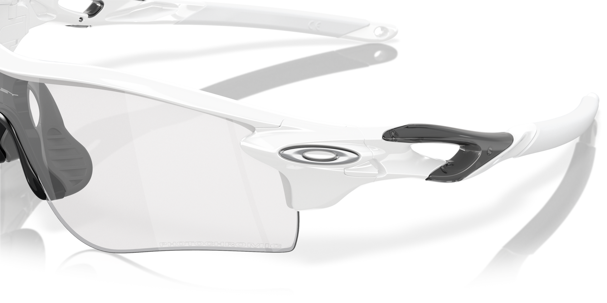 [Clear To Black Iridium Photochromic Lenses, White Out Frame]