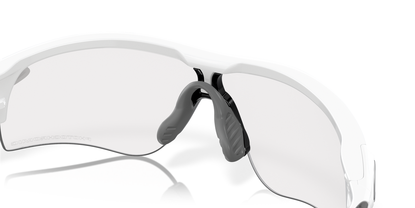 [Clear To Black Iridium Photochromic Lenses, White Out Frame]
