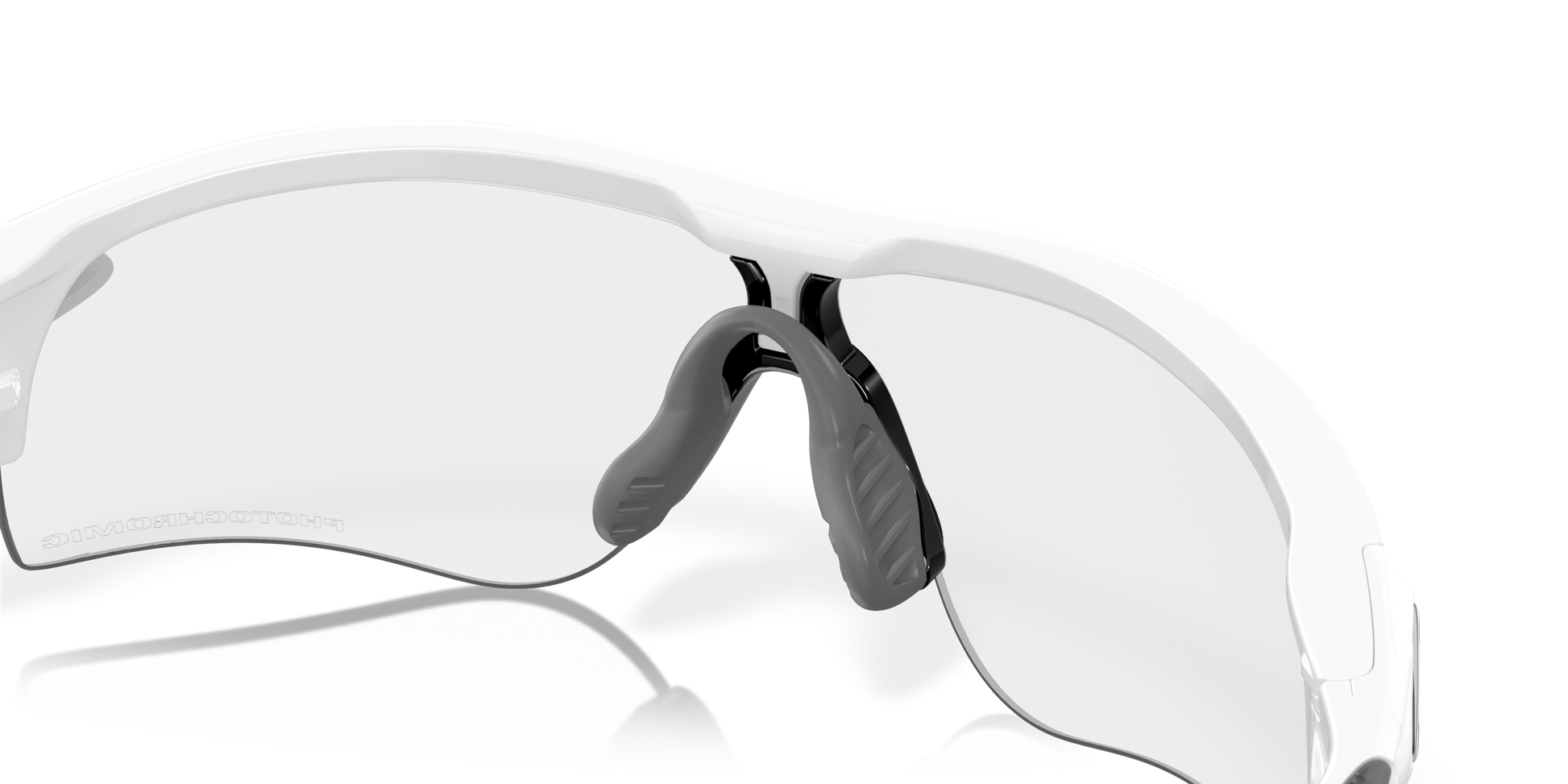 [Clear To Black Iridium Photochromic Lenses, White Out Frame]