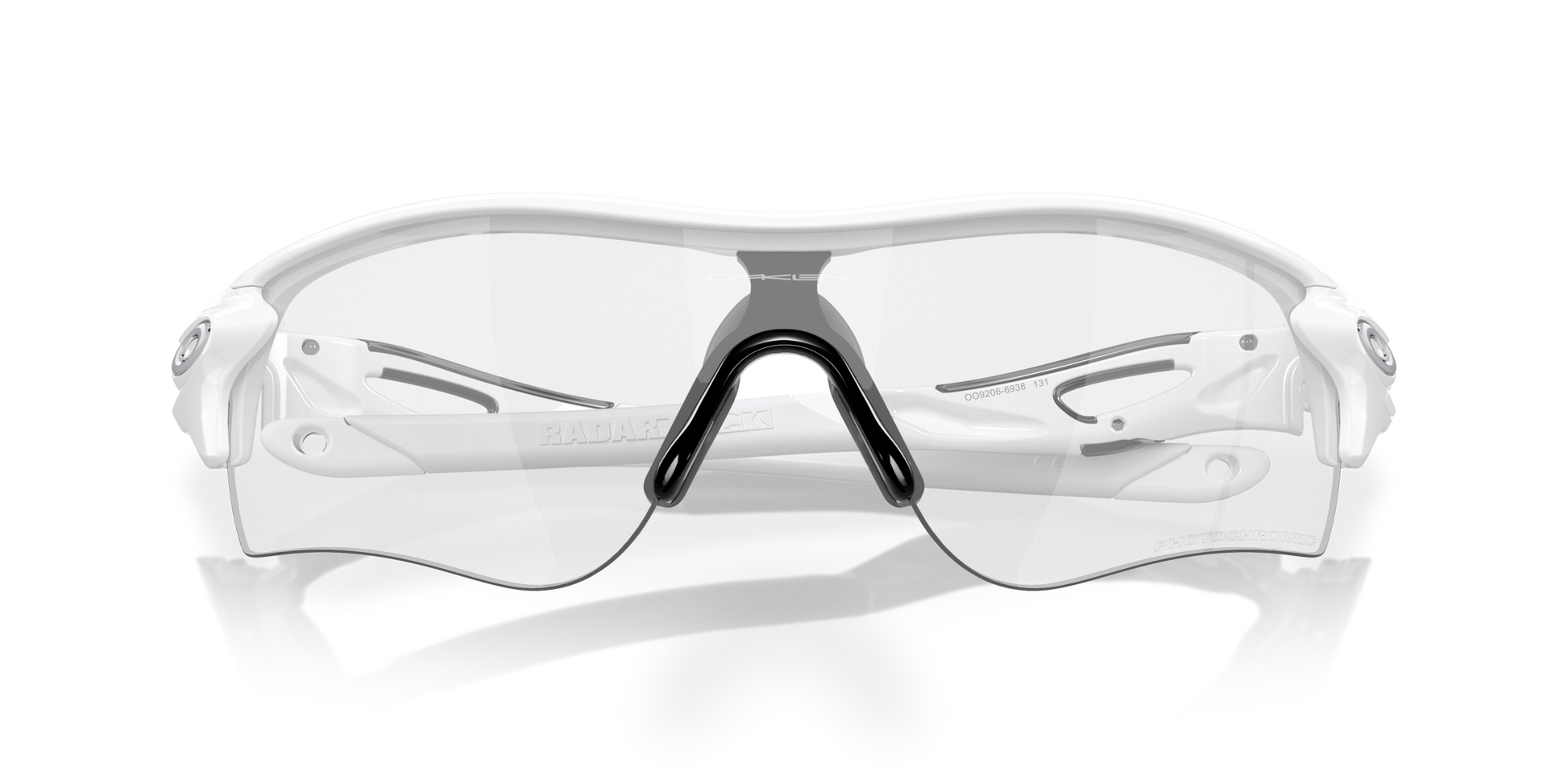 [Clear To Black Iridium Photochromic Lenses, White Out Frame]