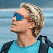 Prizm Sapphire Lenses, Neon Orange Frame