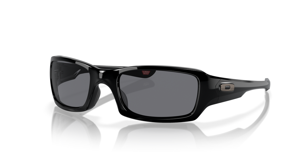 [Grey Lenses, Polished Black Frame]