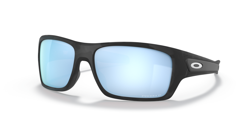 [Prizm Deep Water Polarized Lenses, Matte Black Camo Frame]