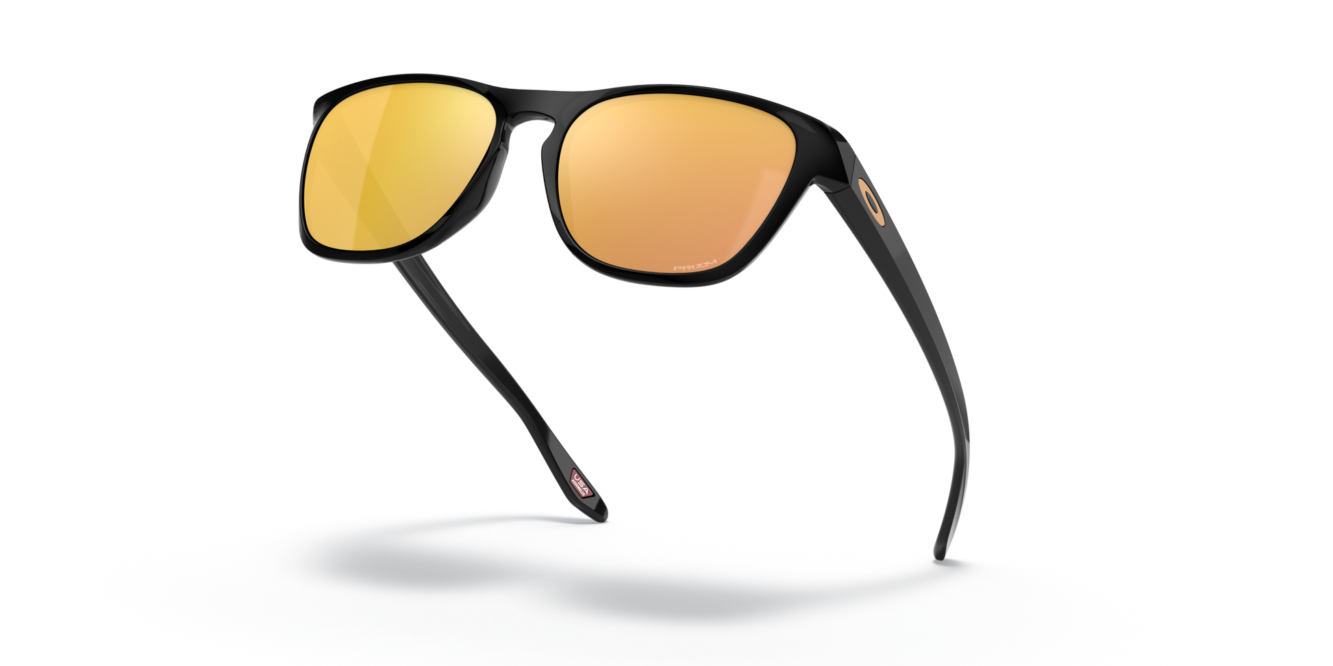 [Prizm Rose Gold Lenses, Polished Black Frame]