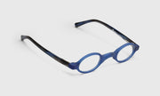 09 - Matte Blue Front and Blue with Brown Horn Temples