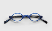 09 - Matte Blue Front and Blue with Brown Horn Temples