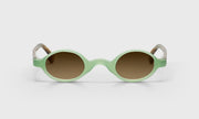 12 - Milky Green Front with Brown and Green Chop Temples