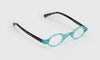 [60 - Turquoise Front and Black with Crystal Fishnet Temples]