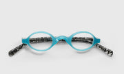 60 - Turquoise Front and Black with Crystal Fishnet Temples