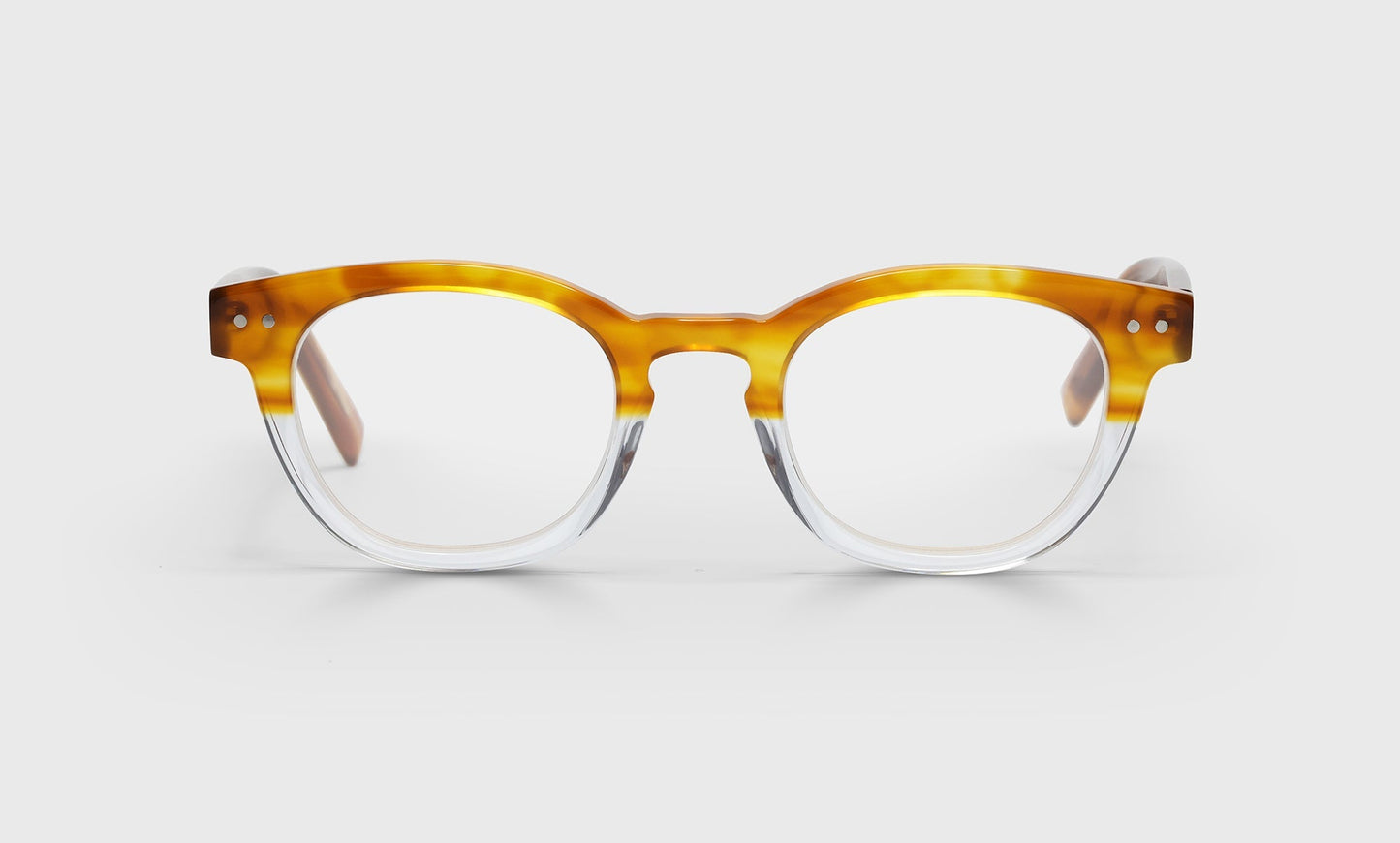 [19 - Amber and clear crystal front with amber temples]