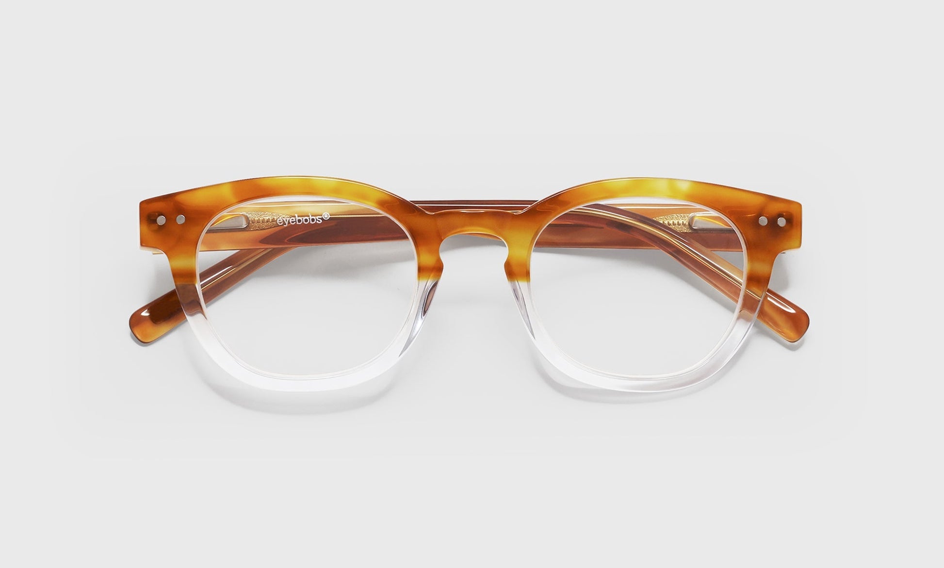 [19 - Amber and clear crystal front with amber temples]