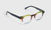 [23 - Earth Tone Stripe Front and Blue Grey Temples]