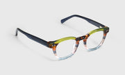 23 - Earth Tone Stripe Front and Blue Grey Temples