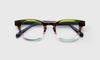 [23 - Earth Tone Stripe Front and Blue Grey Temples]