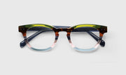 23 - Earth Tone Stripe Front and Blue Grey Temples