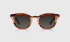 [88 - Pecan Tortoise Stripe Front and Temples]