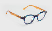 13 - Purple and Orange Multi-Color Front with Orange Crystal Temples