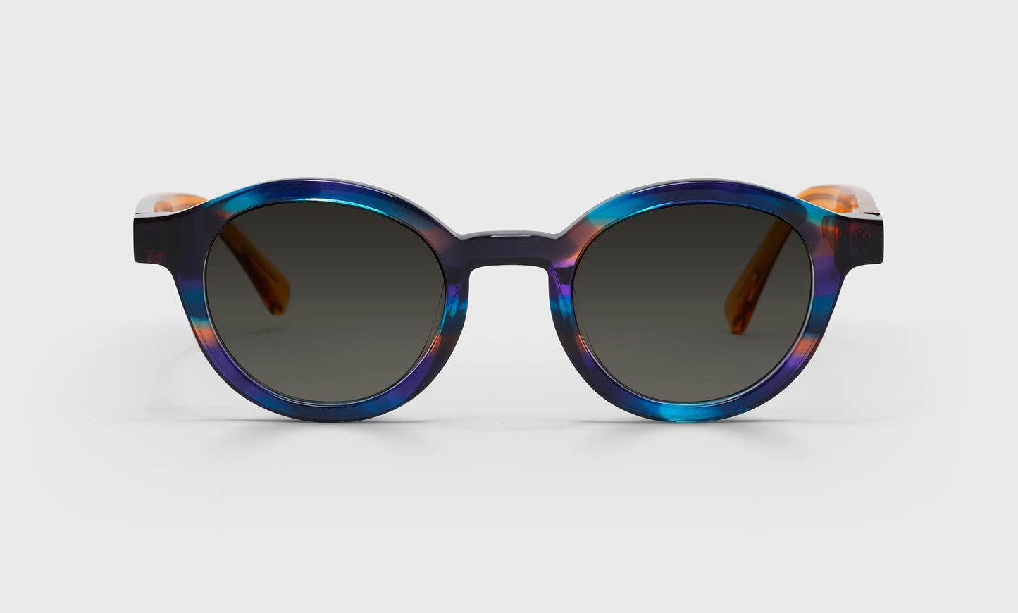 [13 - Purple and Orange Multi-Color Front with Orange Crystal Temples]