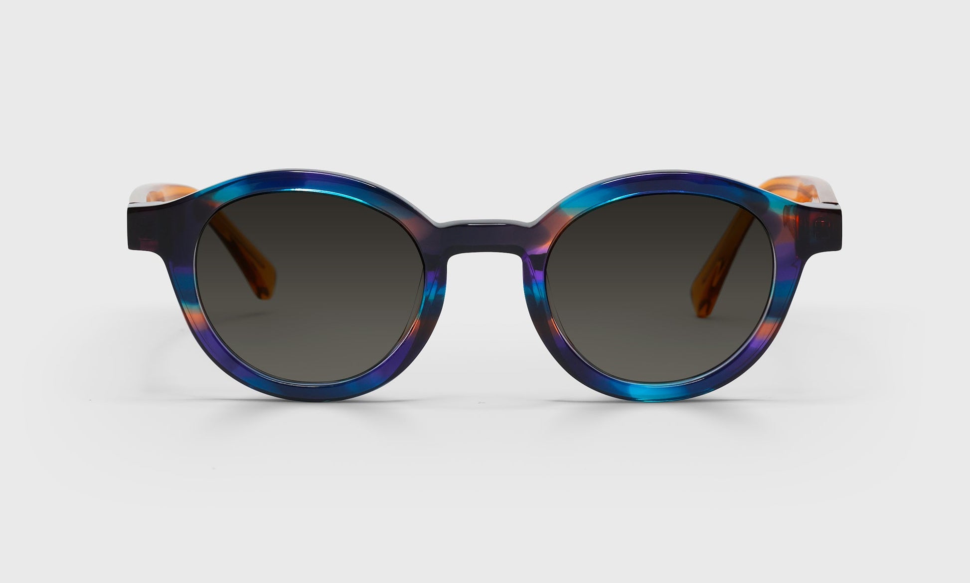 [13 - Purple and Orange Multi-Color Front with Orange Crystal Temples]